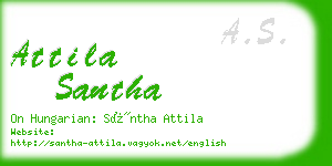 attila santha business card